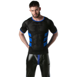 LEADER T-shirt en mesh LOADED Noir-Bleu